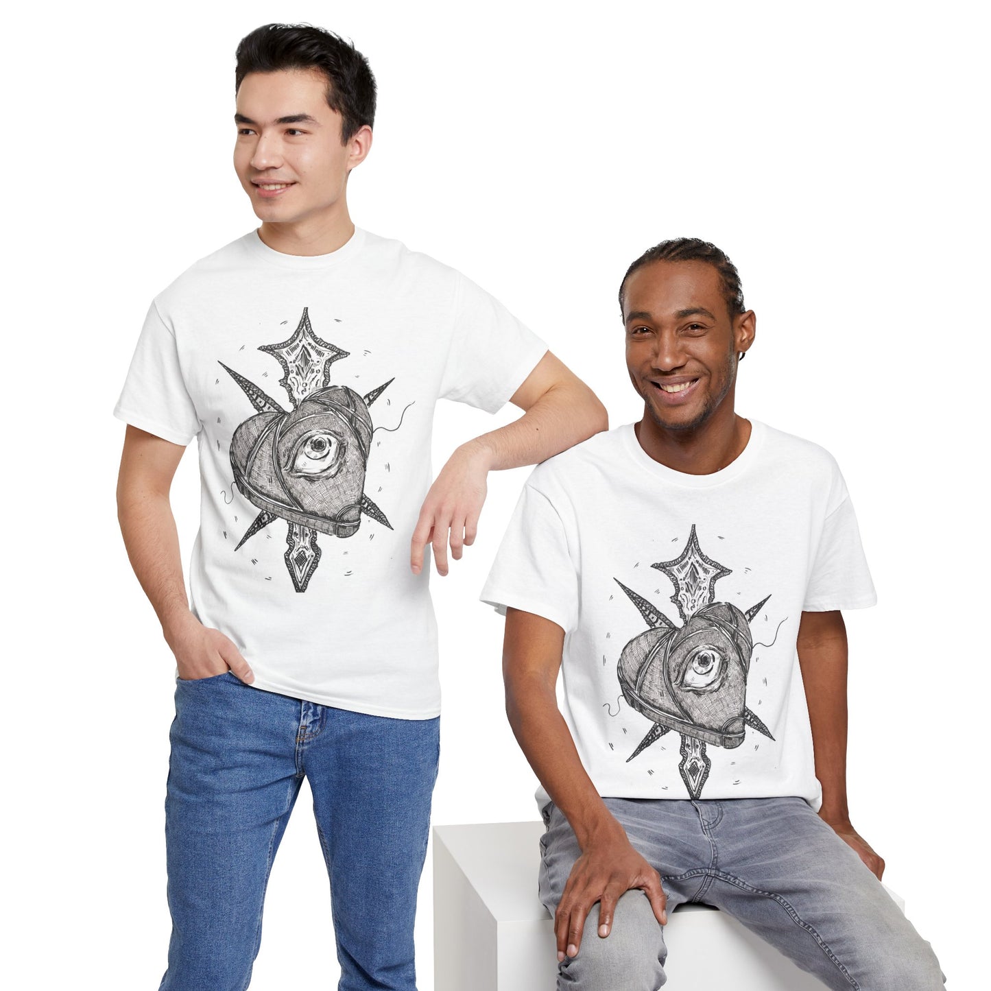 Unisex cotton crew tee ( live2feel )